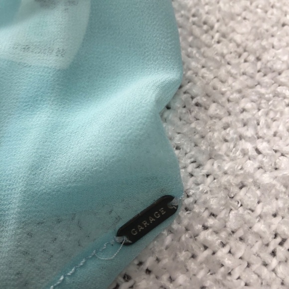 Garage medium size sheer crop top, buttons, and tie, good with shorts, skirt - Picture 3 of 6